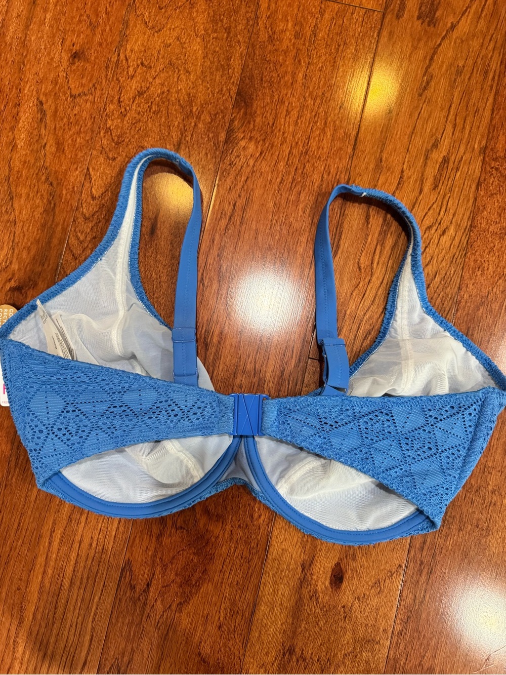 NEW Freya Women's Nomad Nights Underwire Sweetheart Bikini Top 34 L Blue Stretch - Picture 6 of 6